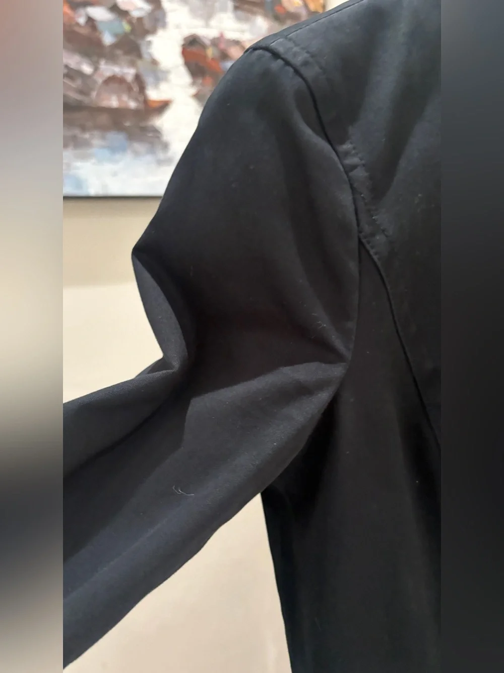 Coach black double-breasted trench coat